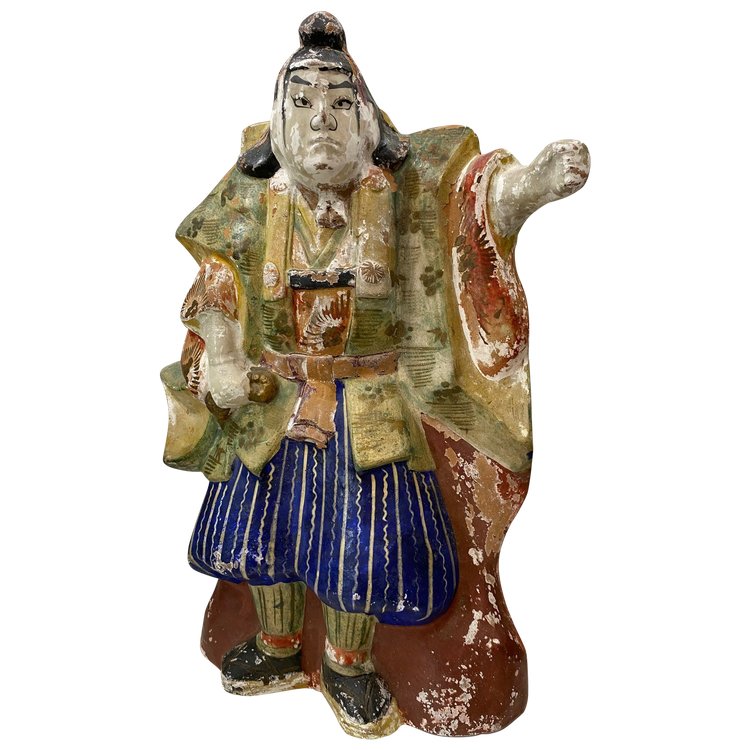 JAPON - Céramique Polychrome - Samouraï - XIX Siècle