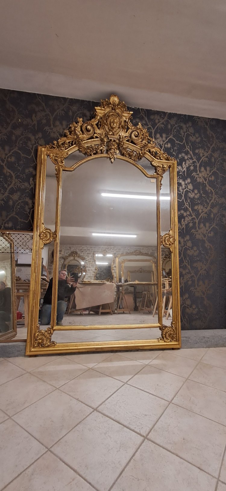Miroir époque XIX 245 x 145