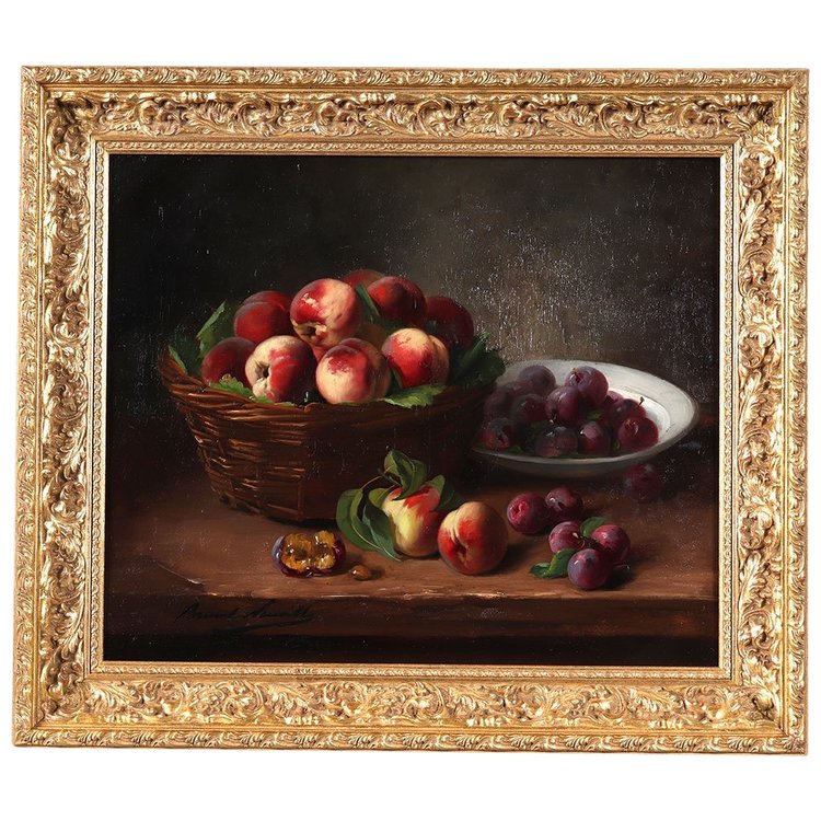 Brunel de NEUVILLE, 81 cm, Still life with fruits, French School