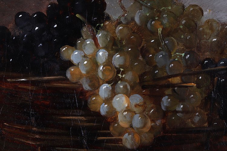 Brunel de NEUVILLE, 88 cm, Still life with fruits, French School