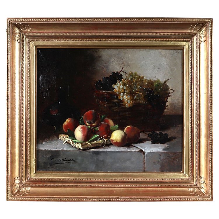 Brunel de NEUVILLE, 88 cm, Still life with fruits, French School
