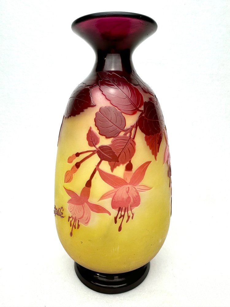 Gallé - Vase with Fuchsia Decor