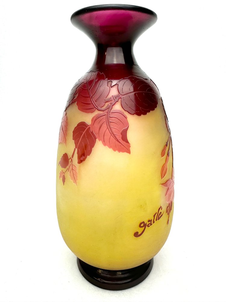 Gallé - Vase with Fuchsia Decor