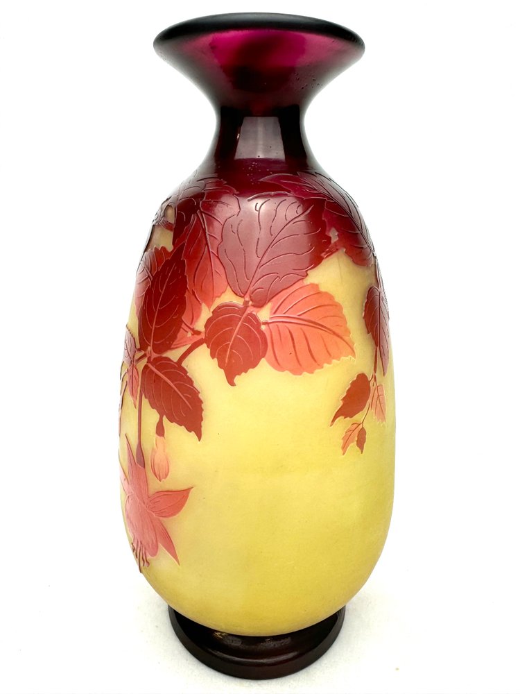 Gallé - Vase with Fuchsia Decor