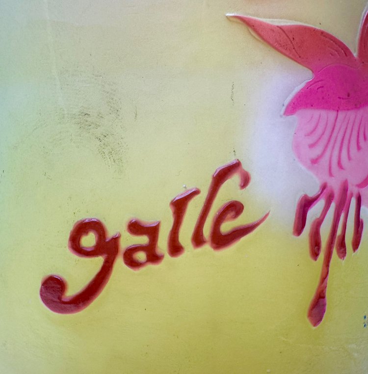 Gallé - Vase with Fuchsia Decor