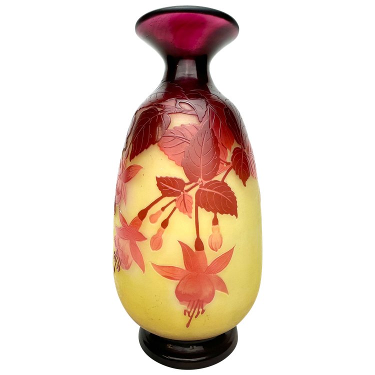 Gallé - Vase with Fuchsia Decor