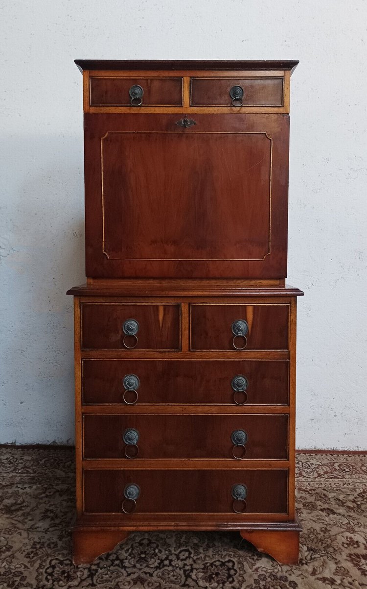 English style cherry wood scriban craft furniture