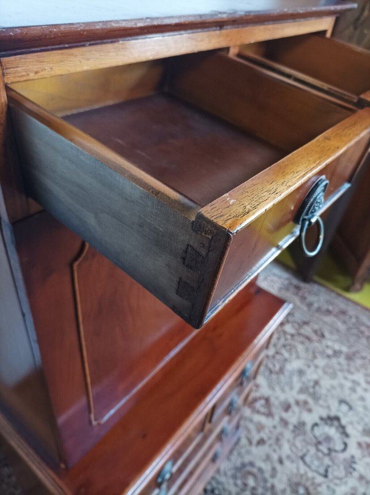 English style cherry wood scriban craft furniture