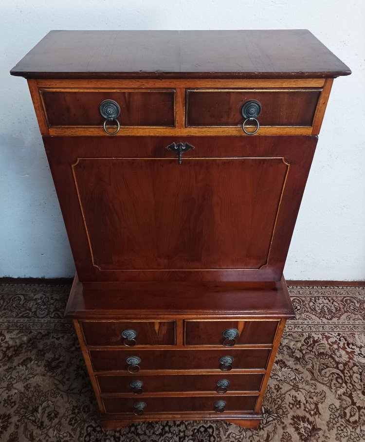 English style cherry wood scriban craft furniture