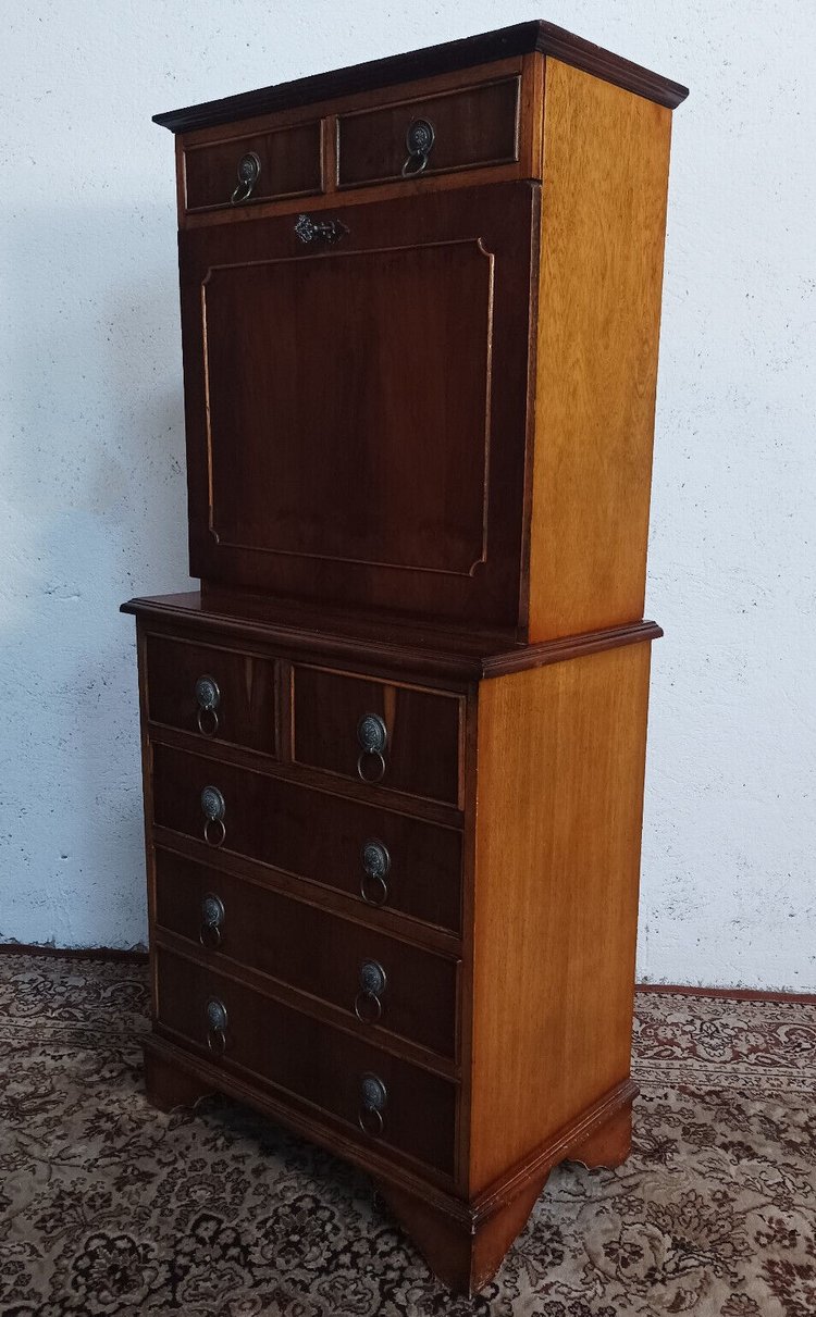 English style cherry wood scriban craft furniture