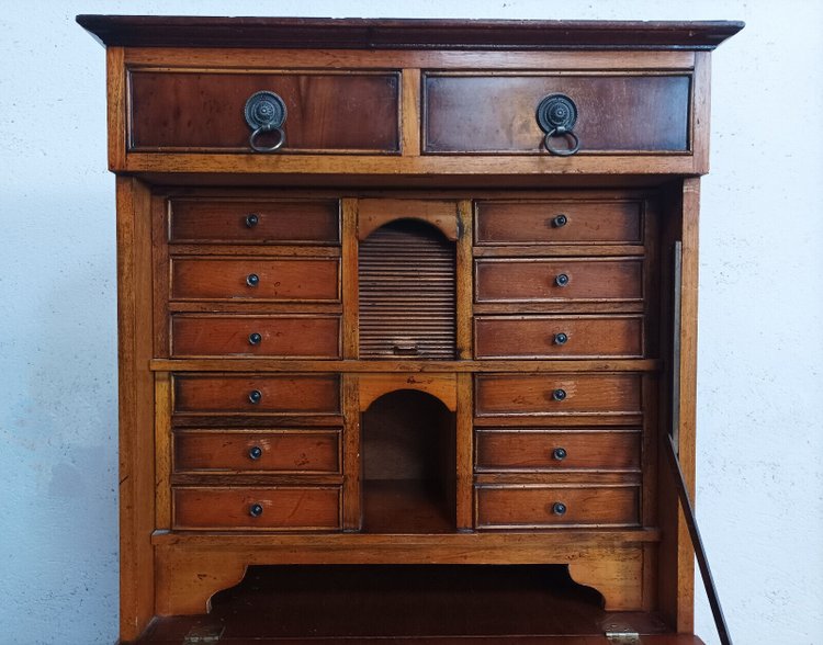 English style cherry wood scriban craft furniture
