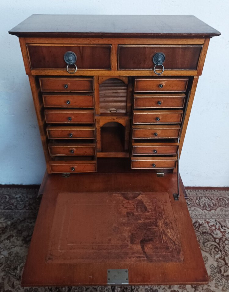 English style cherry wood scriban craft furniture