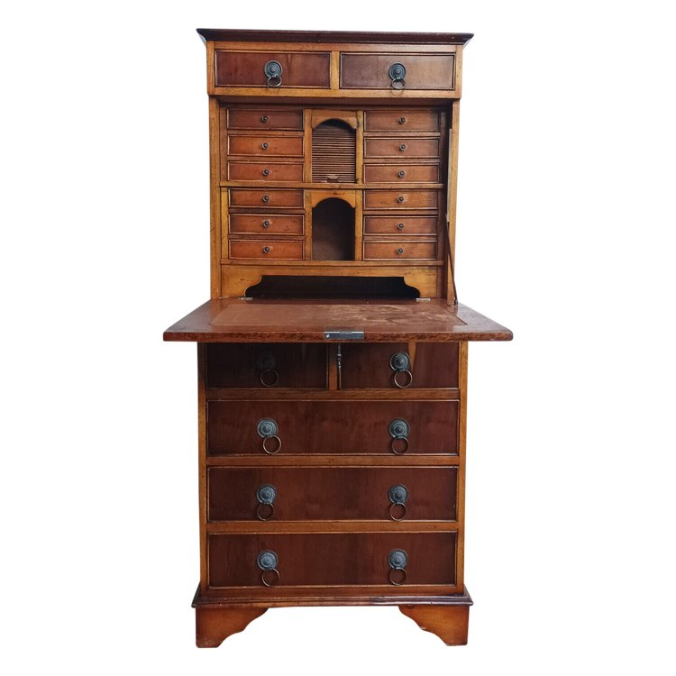 English style cherry wood scriban craft furniture