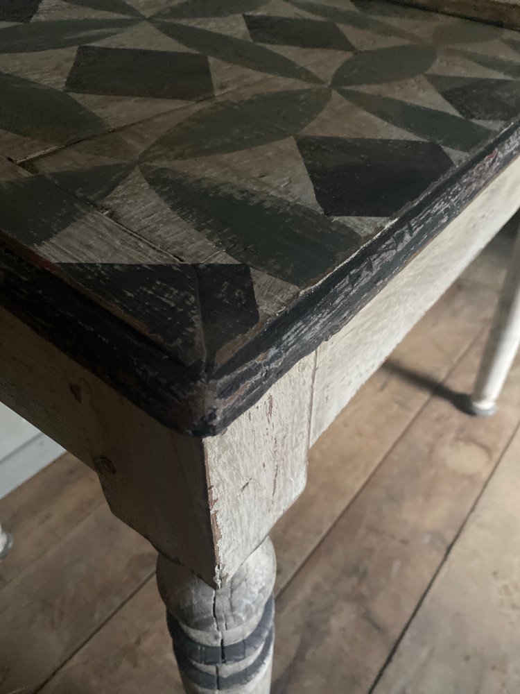 Bureau table à pente datant du 19e siècle patine 