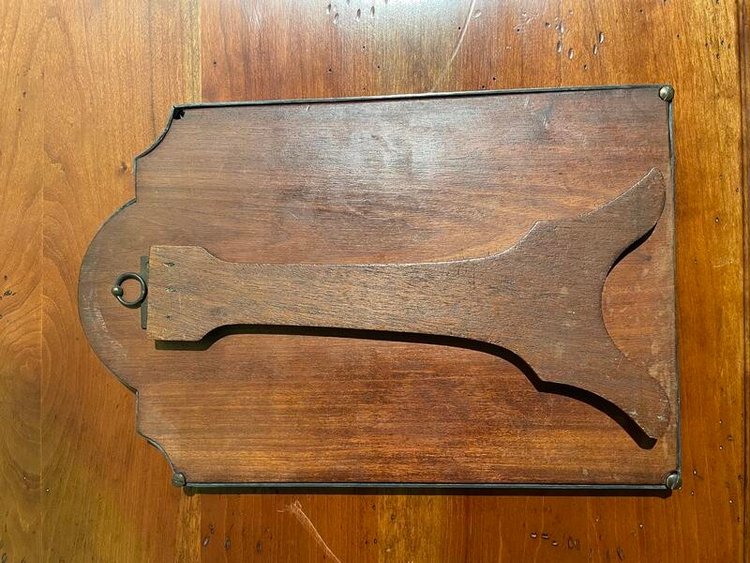 Table mirror to place in silver metal