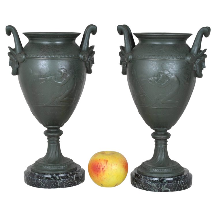 Paire De Vases Cratère, Grand Tour, XIXème Siècle