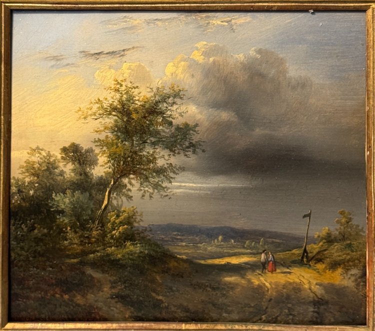 Französische Romantikschule um 1820 – Animierte Landschaft mit HSP-Figuren