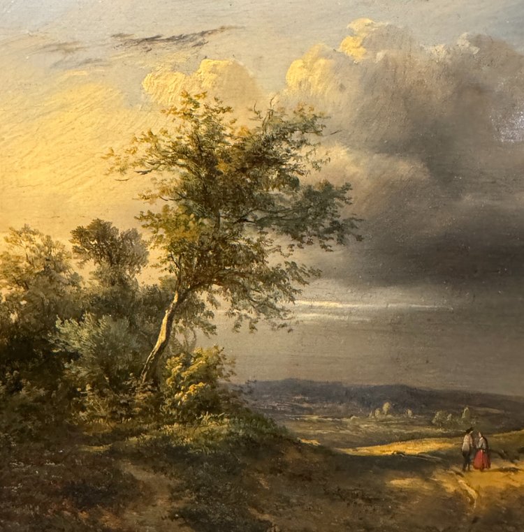 Französische Romantikschule um 1820 – Animierte Landschaft mit HSP-Figuren