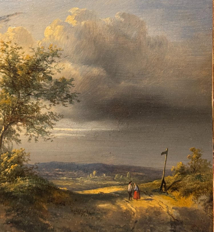 Französische Romantikschule um 1820 – Animierte Landschaft mit HSP-Figuren