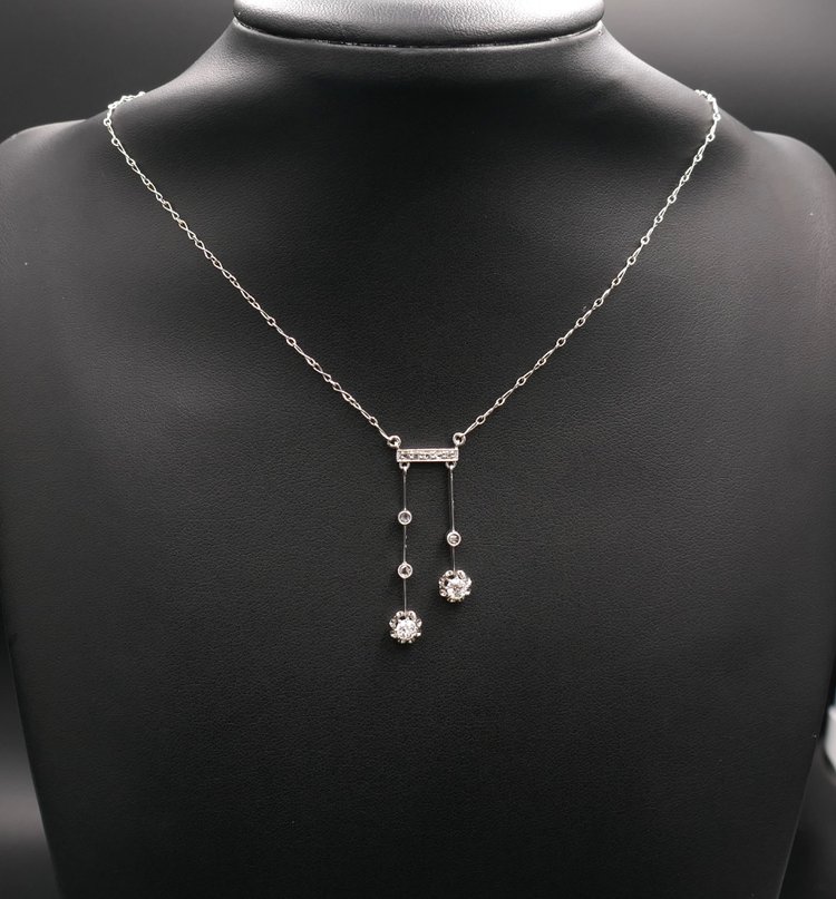 Collana negligee Diamanti, Platino.