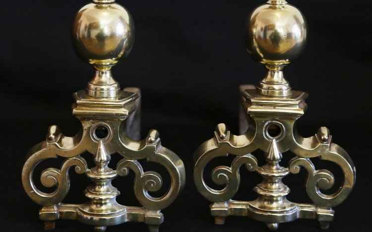 Paar Feuerböcke aus Bronze von Louis XIV, 18. Jahrhundert 