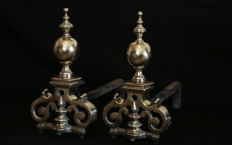 Paar Feuerböcke aus Bronze von Louis XIV, 18. Jahrhundert 
