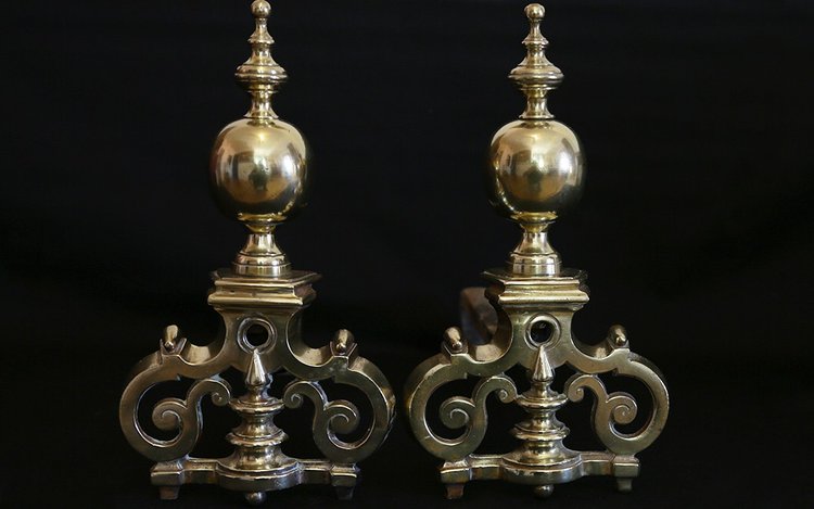 Paar Feuerböcke aus Bronze von Louis XIV, 18. Jahrhundert 