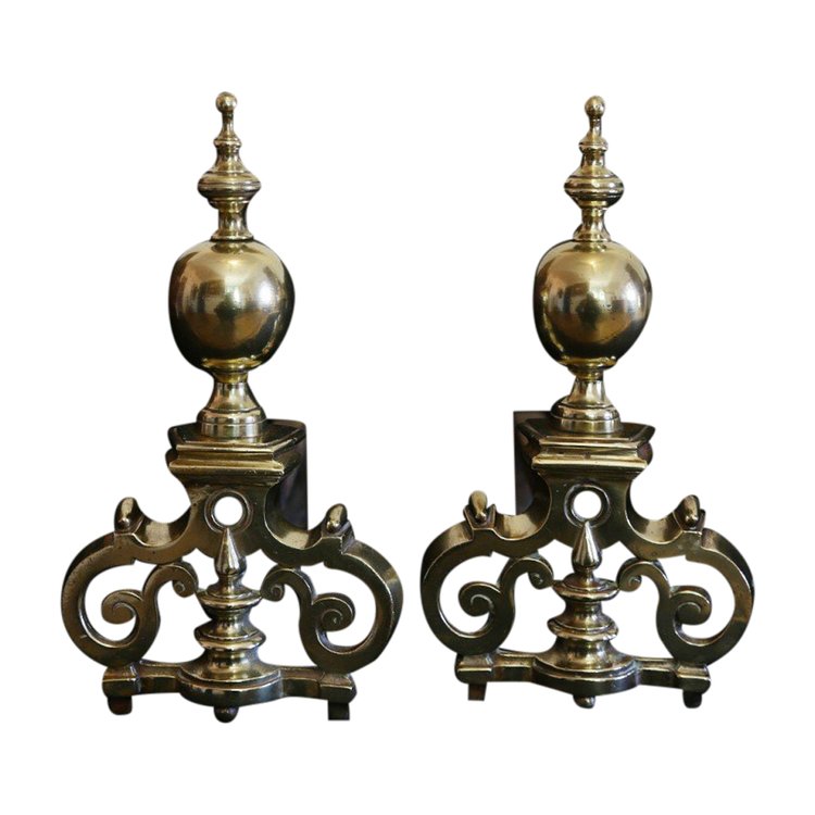 Paar Feuerböcke aus Bronze von Louis XIV, 18. Jahrhundert 