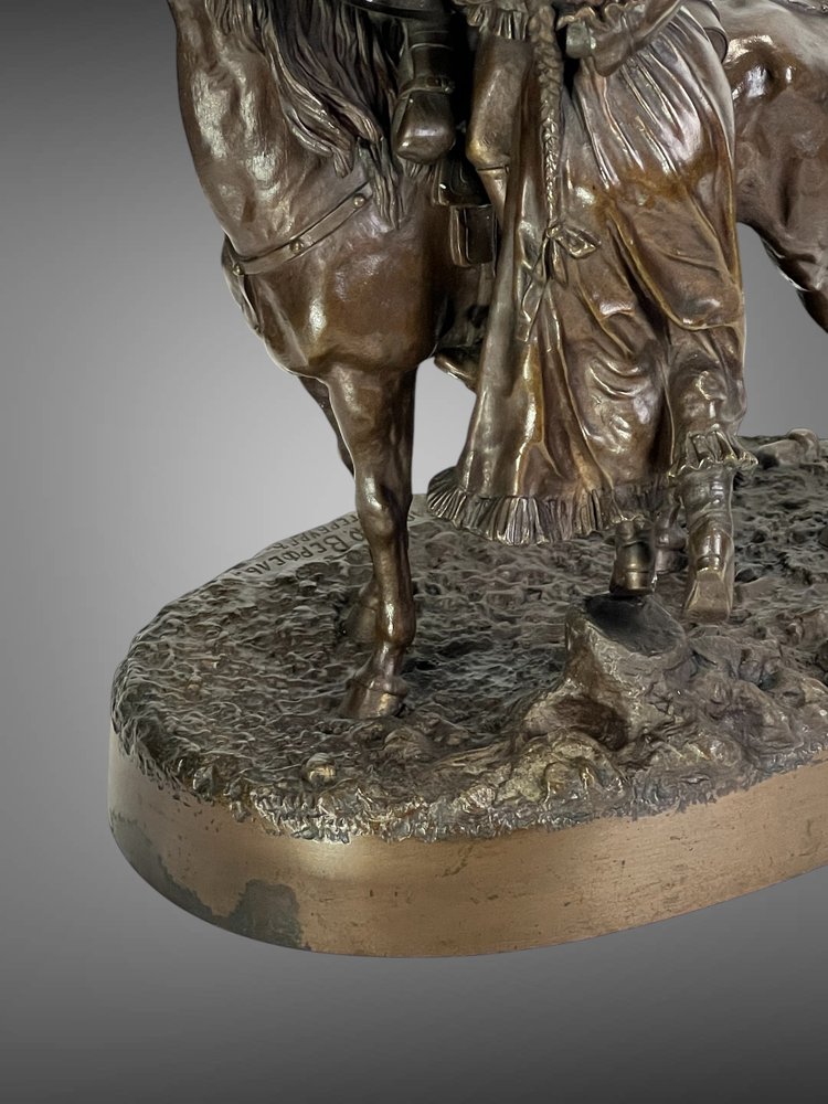BRONZE BY VASSILY YACOVLEVITCH GRATCHEV (1831-1905) "THE COSSACK" FOUNDER'S STAMP