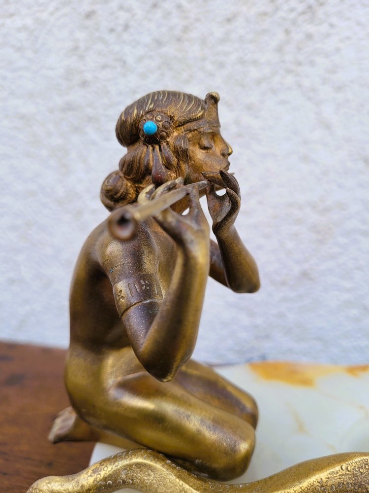 Snake Charmer, In the Style of Preiss, Bronze, Art Deco, 20th Century