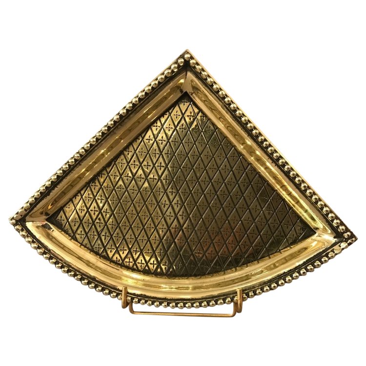 Petit coin de cheminée en bronze d'époque 19 ème de style Louis XVI 