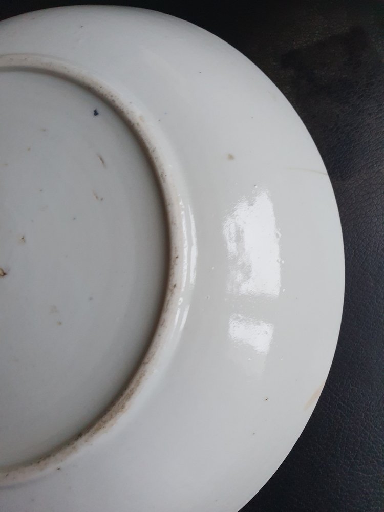 Plat en porcelaine chinoise de la période Qianlong/Jiaqing ,  21,5 cm