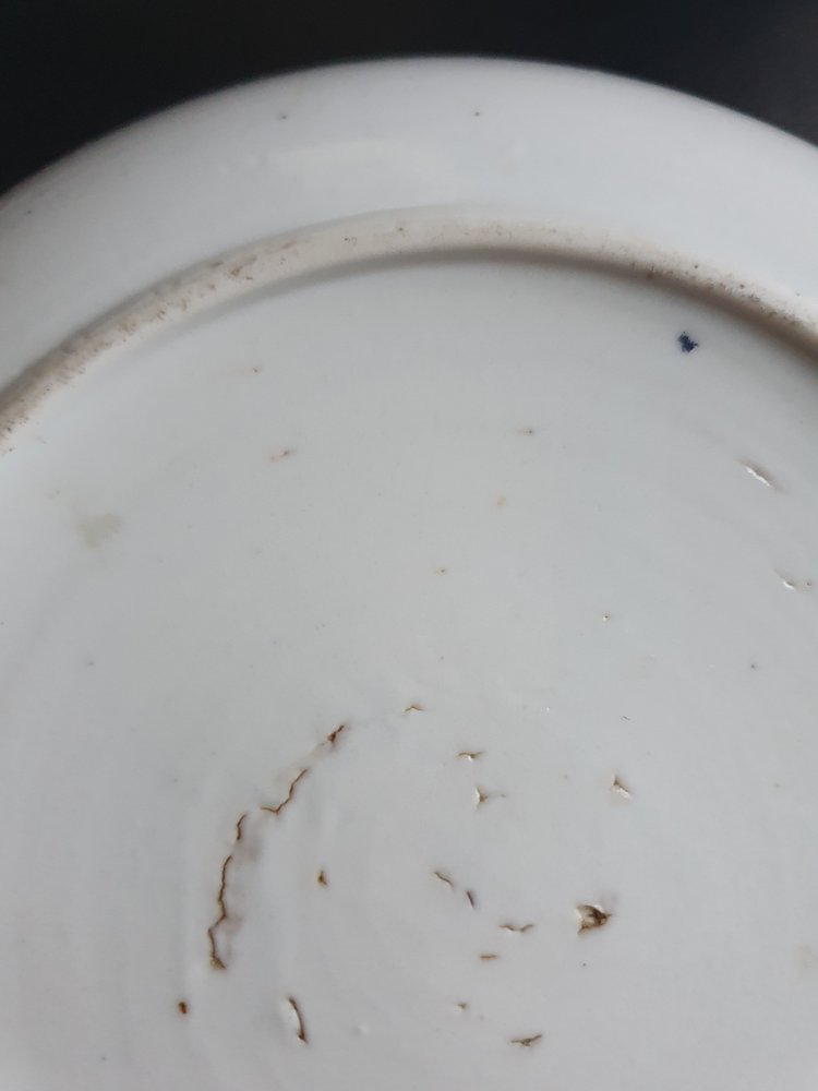 Plat en porcelaine chinoise de la période Qianlong/Jiaqing ,  21,5 cm