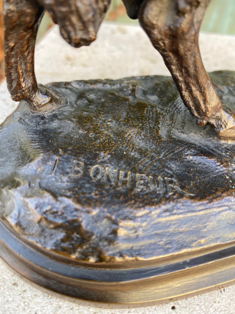 Widder aus Bronze mit brauner Patina 19. Jahrhundert signiert Isidore Bonheur (1827-1901)