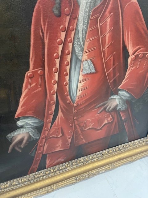 Imposing Painting Portrait Noble English 18th Circle Jacques d'Agar 1640-1715