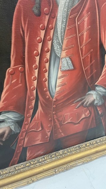 Imposing Painting Portrait Noble English 18th Circle Jacques d'Agar 1640-1715