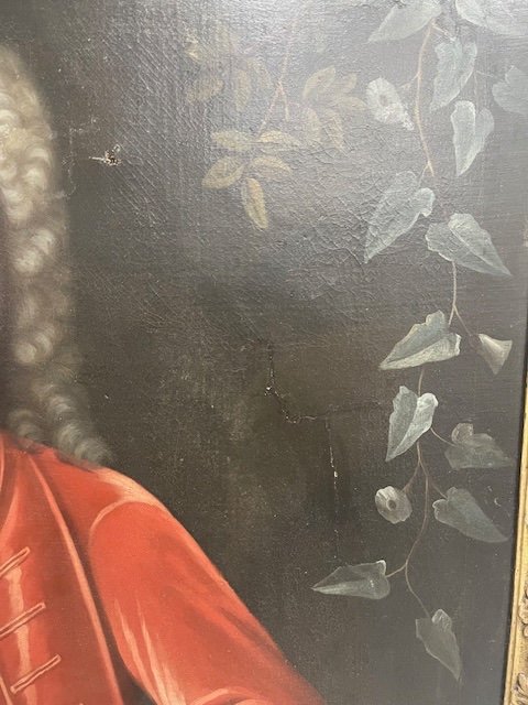 Imposing Painting Portrait Noble English 18th Circle Jacques d'Agar 1640-1715
