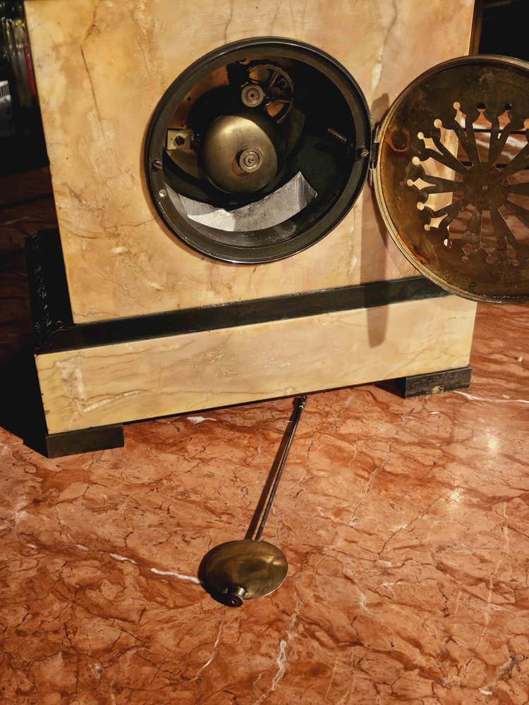 l'Arrotino, Rotatore, Le Scythe écorcheur, Bronze Sur Pendule Vers 1820