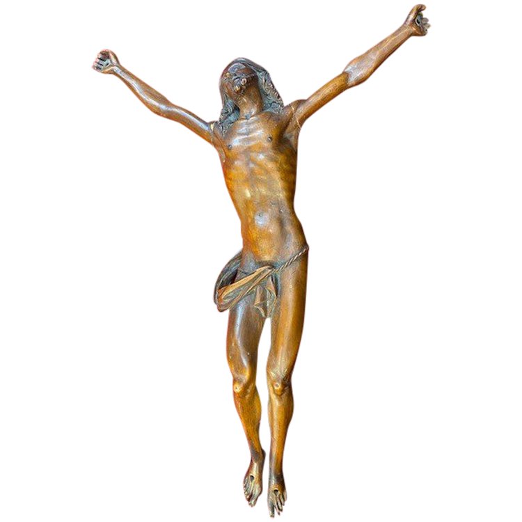 Scuola fiamminga - Cristo in legno di bosso - XVII secolo