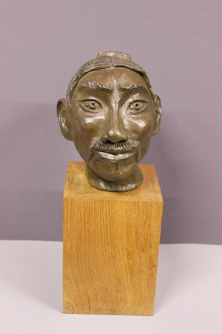 Terracotta originale con testa asiatica 1900 circa