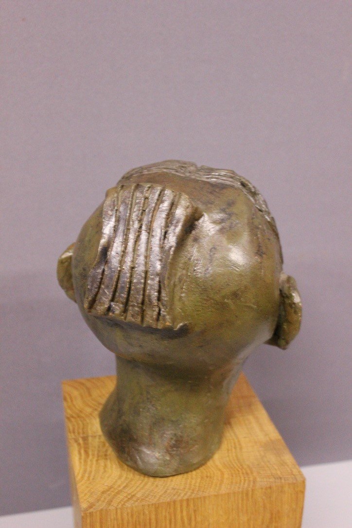 Terracotta originale con testa asiatica 1900 circa