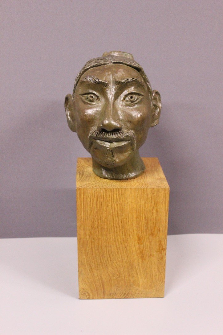 Terracotta originale con testa asiatica 1900 circa