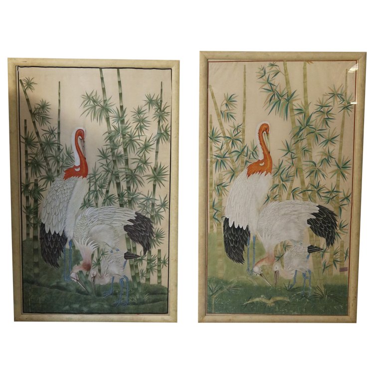 painted panels on XX silk