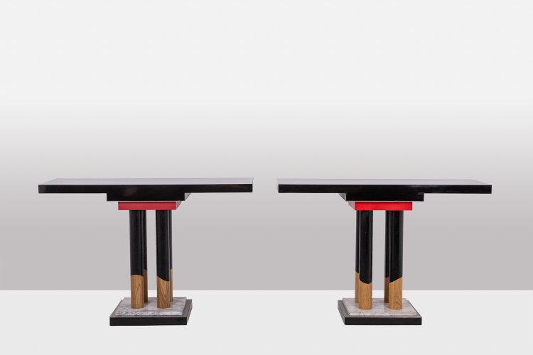 Paire de consoles de style Memphis. Années 1990. LS60881807G