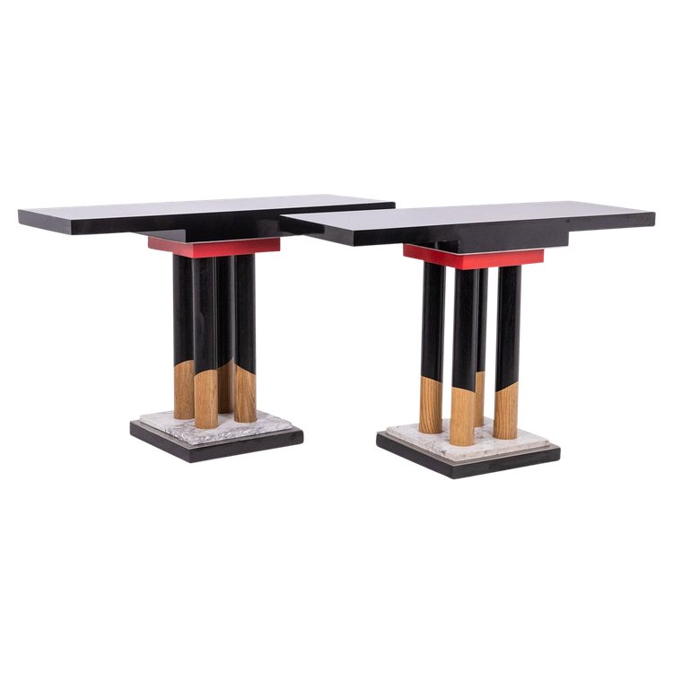 Paire de consoles de style Memphis. Années 1990. LS60881807G