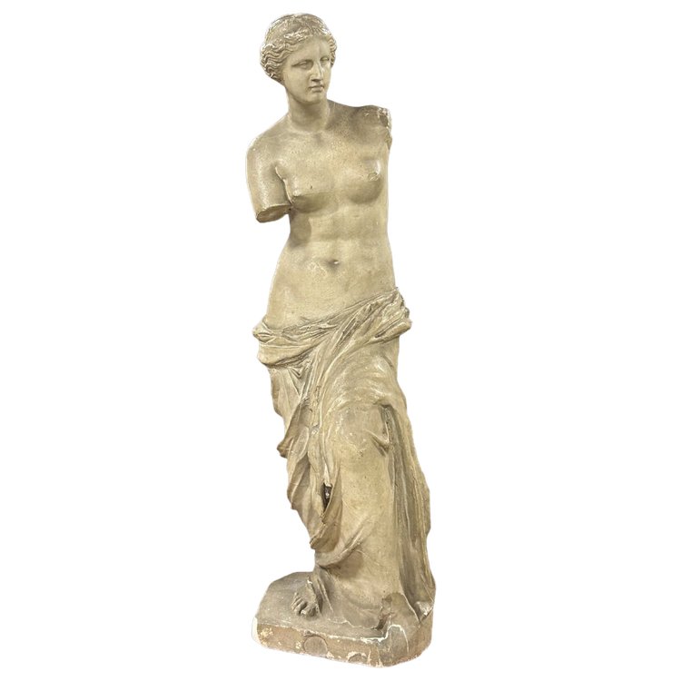 Venere di Milo, grande scultura in gesso del XIX secolo H 86 cm