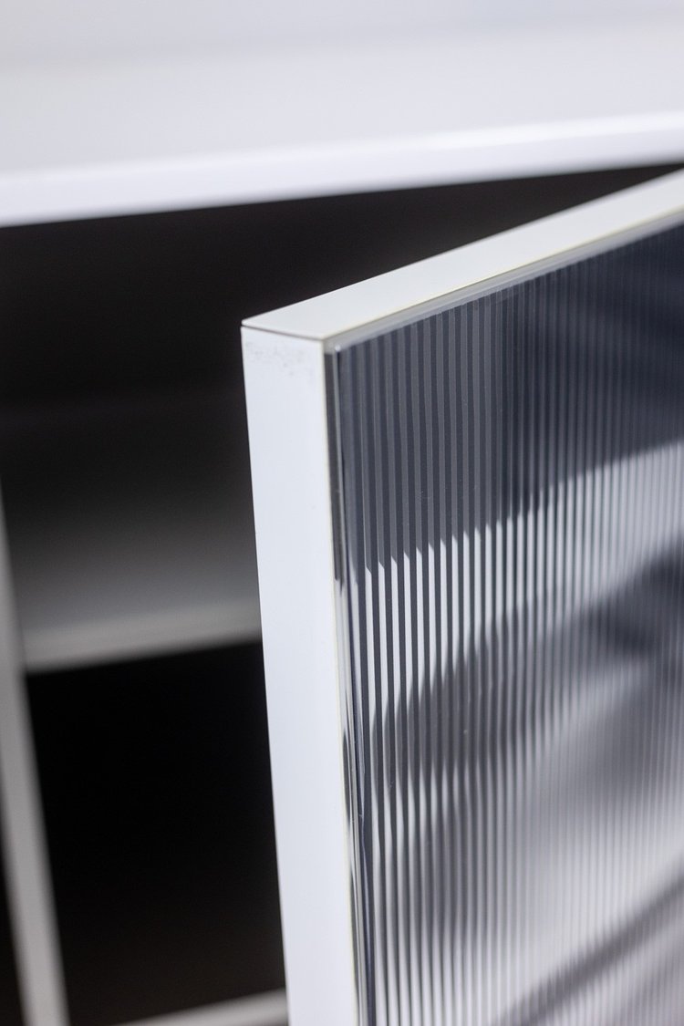 Roche Bobois. Credenza "cinetica" in bianco e nero. 1990's. LS60981708I