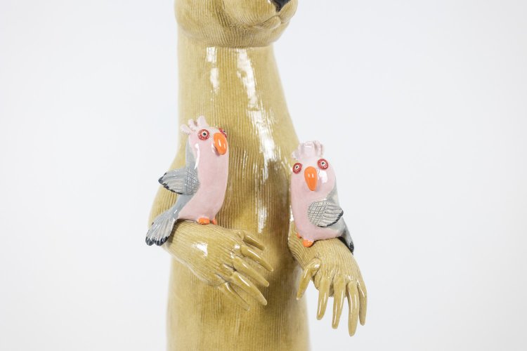 Valérie Courtet. Canguro in ceramica. Opera contemporanea. LS61381809P
