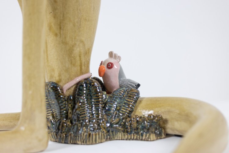Valérie Courtet. Canguro in ceramica. Opera contemporanea. LS61381809P