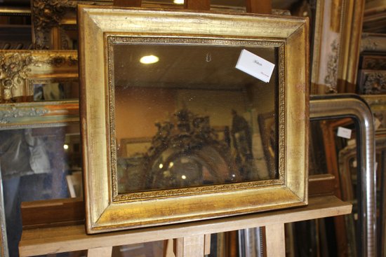 specchietto modanatura Luigi Filippo, foglia oro e mercurio 36 x 42